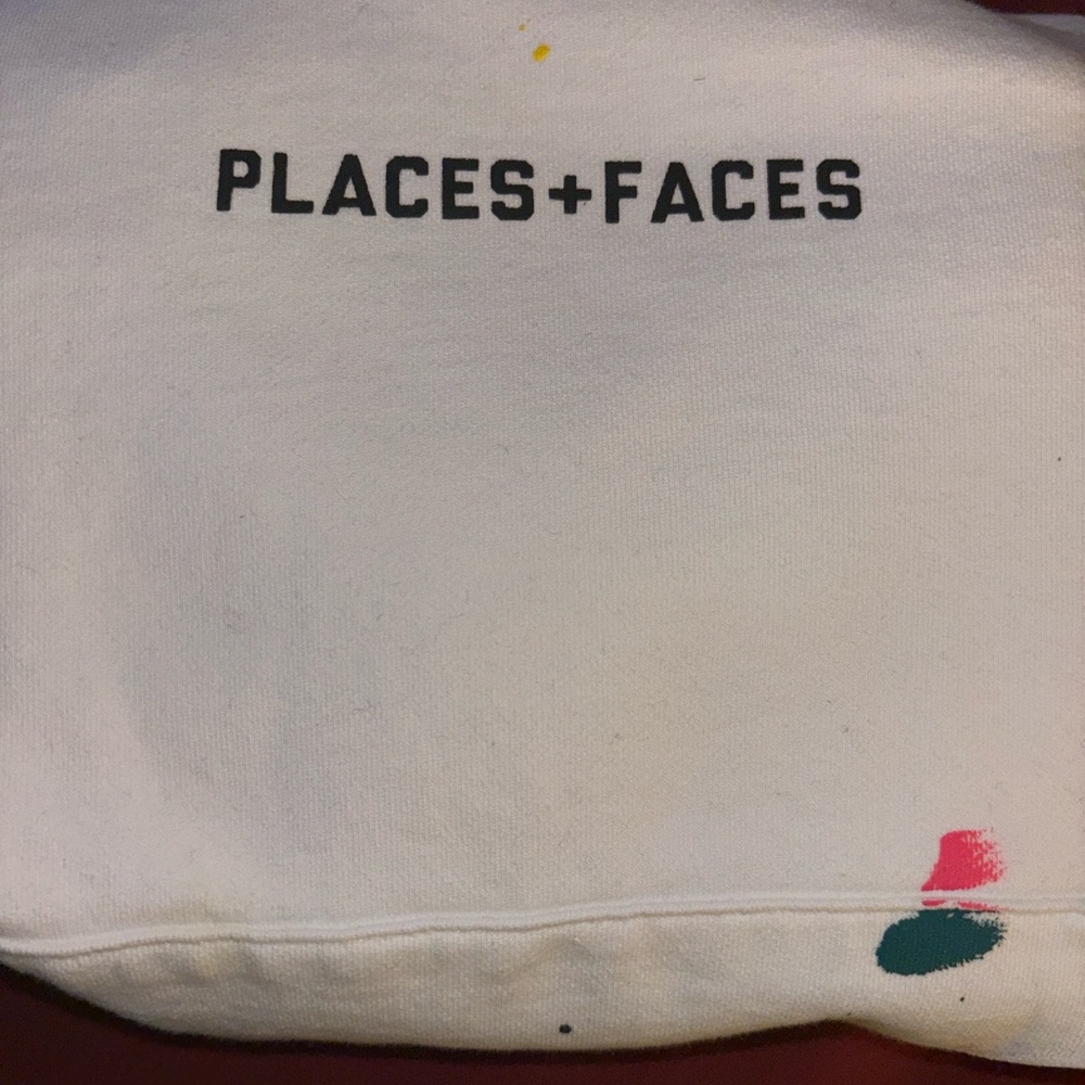 AUTHENTIC Places and Faces paint splatter hoodie